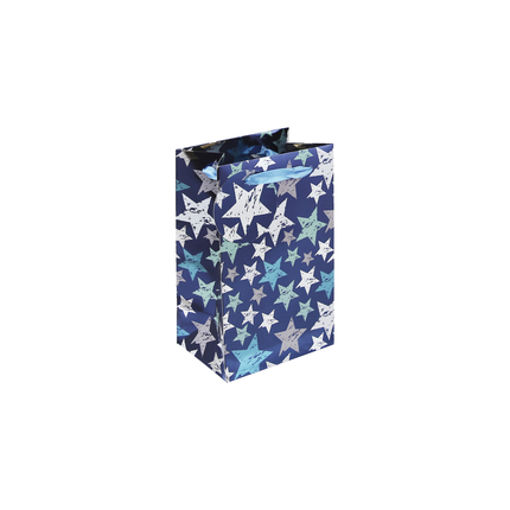 Picture of METALLIC BLUE STARS PERFUME BAG